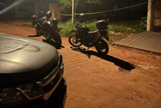 Viaturas do Choque no local do confronto. (Foto: Reprodução/Polícia Militar).