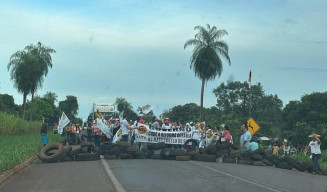 Bloqueio na BR-267, em Nova Alvorada do Sul - Nova News