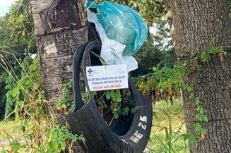Em Três Lagoas, armadilhas para o Aedes aegypti são usadas como lixeiras