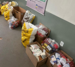 Prefeitura entrega alimentos arrecadados em ação de  solidariedade