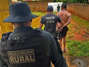 Marido da idosa no momento em que foi preso. (Foto: Cenário MS)