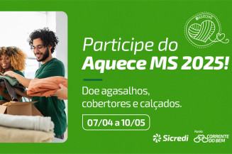 Agências da Sicredi Centro-Sul MS/BA são pontos de coleta da campanha Aquece MS