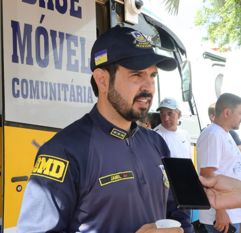 Jamil da Costa Matos, comandante da Guarda Municipal de Dourados, fala sobre os trabalhos da corporação nos 100 dias de governo Marçal Filho. Foto: A. Frota