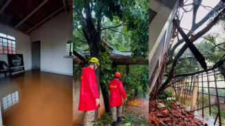 Estragos pela chuva em Jardim (Divulgação, redes sociais)