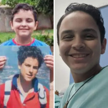 Jovem de MS antes e depois do milagre