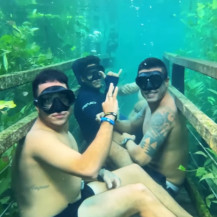 A trilha alagada foi registrada por um grupo de amigos durante a visita - Foto: reprodução