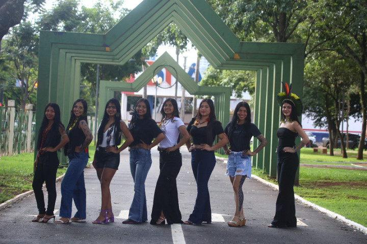 As finalistas do Miss Indígena Dourados - Fotos: Franz Mendes