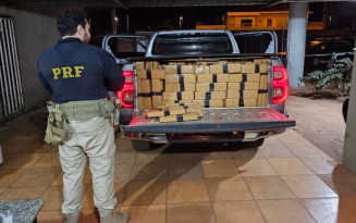 Traficante foge e abandona Hilux roubada com 2 toneladas de maconha na BR-060