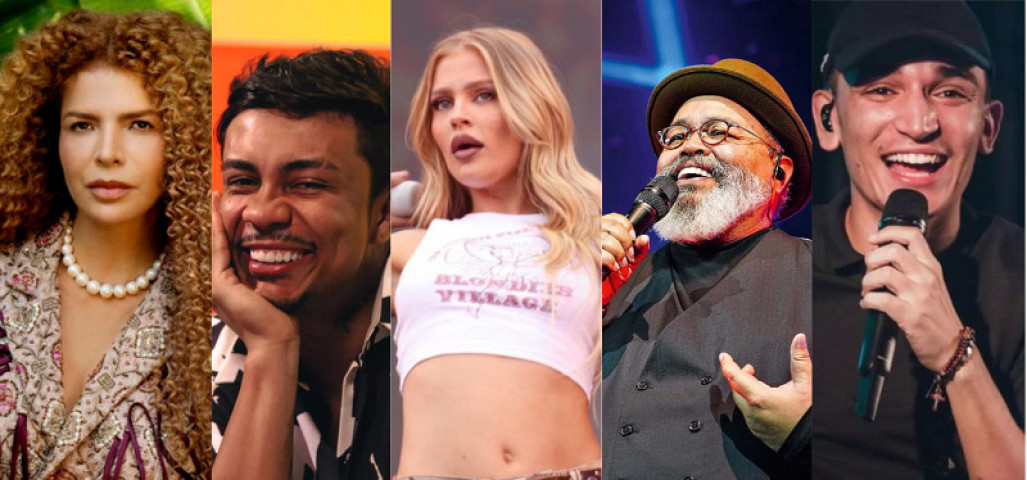 Vanessa da Mata, Xamã, Luiza Sonza, jorge Aragão e João Gomes serão alguns dos artistas que estarão presentes no festival  - Foto: Montagem