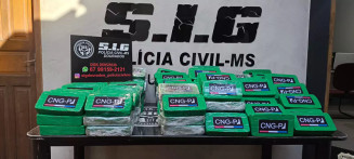 Droga apreendida com o comerciante em Dourados - Foto: PCMS