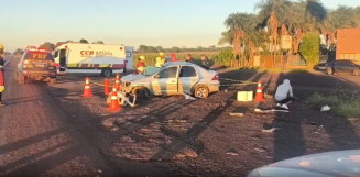 Colisão contra capivara ocorreu nas imediações da cidade de Douradina - Foto: Reprodução/Sidnei Bronka/Ligado Na Notícia
