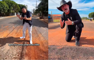 Prefeito de Ivinhema e vereadora de Dourados criticam remendos malfeitos em asfalto por terceirizadas da Sanesul