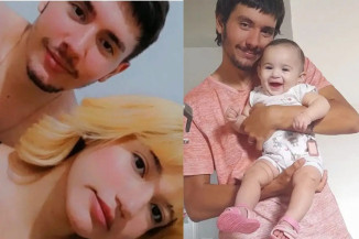 João Augusto, autor de feminicídio confesso da ex e da filha, em fotos com as vítimas (Foto: Redes sociais)