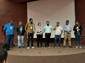 Diretor-presidente da Agência Municipal de Habitação de Dourados, Eder Felipe durante a Conferência Estadual das Cidades. Divulgação/Assecom