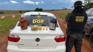 Mulher presa com garrafas térmicas com maconha destinadas ao presídio