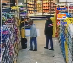 Último vídeo mostra dupla que teria saída do mercado com mercadorias sem pagar - Foto: reprodução