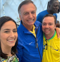 Gianni Nogueira, ex-presidente Bolsonaro e Rodolfo Nogueira - Foto: Reprodução/Instagram