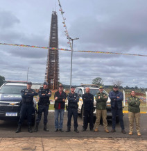 Agentes do Detran-MS garantiram segurança no trânsito durante a Festa da Fogueira em Jateí