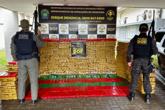 Maconha estrada distribuída em tabletes - DIVULGAÇÃO/DOF