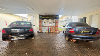 DOF apreende em Laguna Carapã dois carros carregados com produtos ilegais que seguiam para Dourados
