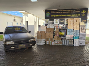 DOF apreende veículo com mais de R$ 200 mil em mercadoria ilegal em Dourados