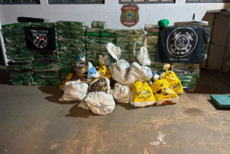 Ação conjunta apreende 1,3 tonelada de drogas em ilha do Rio Paraná