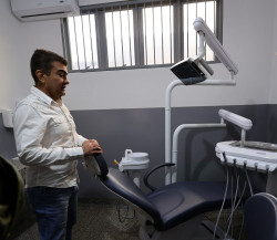 Prefeito Marçal Filho e equipe entregaram equipamentos odontológicos nesta manhã na Unidade Básica de Saúde do Jardim Ouro Verde- Fotos: A. Frota