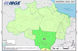 No mapa, a troca entre MS e MT e a ausência a sigla do Acre (Foto/Reprodução)