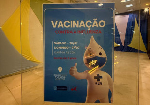 Shopping de Dourados tem vacina contra a gripe neste sábado e domingo