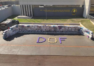 A droga foi encaminhada para sede do DOF em Dourados - Foto: DOF