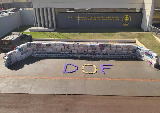 A droga foi encaminhada para sede do DOF em Dourados - Foto: DOF