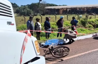 Ciclista morreu antes da chegada do socorro - Foto: Sidnei Bronka/Reprodução