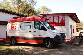 Base do Samu indígena está instalada em área anexa ao Hospital Indígena Porta da Esperança, na aldeia Jaguapiru, em Dourados – Foto: A. Frota