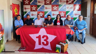 Diretório do PT reuniu imprensa em Campo Grande para anunciar de forma oficial a saída da base do governo - Foto: Dândara Sabrina, Jornal Midiamax