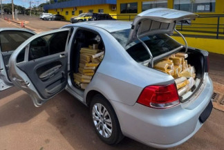PRF apreende 668 kg de maconha em abordagem em Dourados