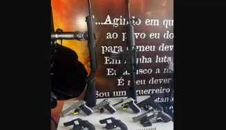 Polícia apreende arsenal de CAC investigado por ameaçar ex-companheira