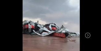 Estruturas em área rural foram destruídas - Foto: Reprodução