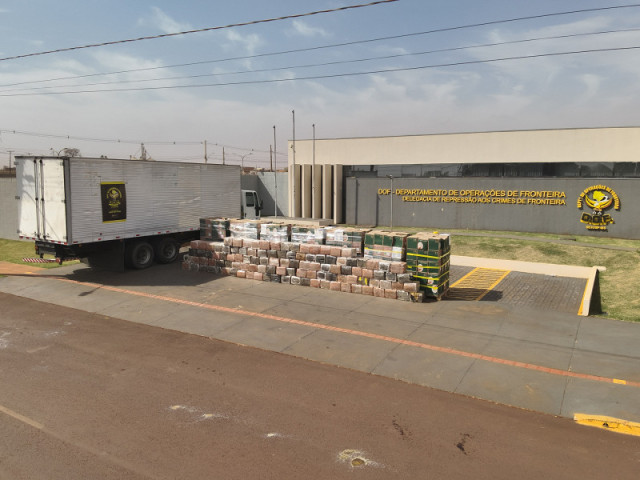 Carga da droga foi encaminhada à sede do DOF em Dourados - Foto: DOF