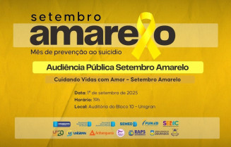 Prefeitura de Dourados abre inscrições para audiência pública alusiva ao Setembro Amarelo