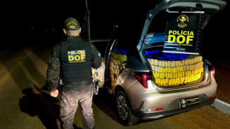DOF apreende carro com mais de 1 tonelada de maconha em Dourados