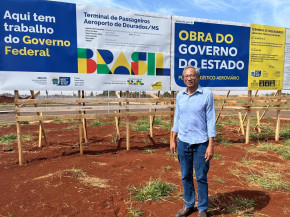 Vereador destaca recursos federais na obra do novo terminal de passageiros, iniciada com contrapartida do Estado (Foto: João Pires/CMD)