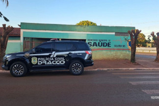 Ao todo, cinco mandados de busca e apreensão foram cumpridos na sede da Secretaria Municipal de Saúde de Selvíria - Divulgação/Polícia Civil - MS