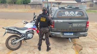 Moto furtada em SP é recuperada pela DOF em Amambai