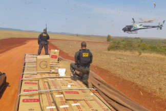 DOF barra carreta com carga de R$ 2,2 milhões em cigarros e defensivos contrabandeados