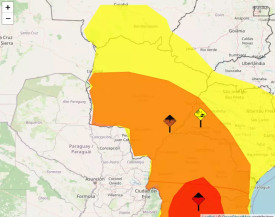 MS entra em alerta para tempestade neste domingo