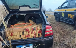 PRF apreende 618 kg de maconha em Bataguassu após perseguição na BR-267