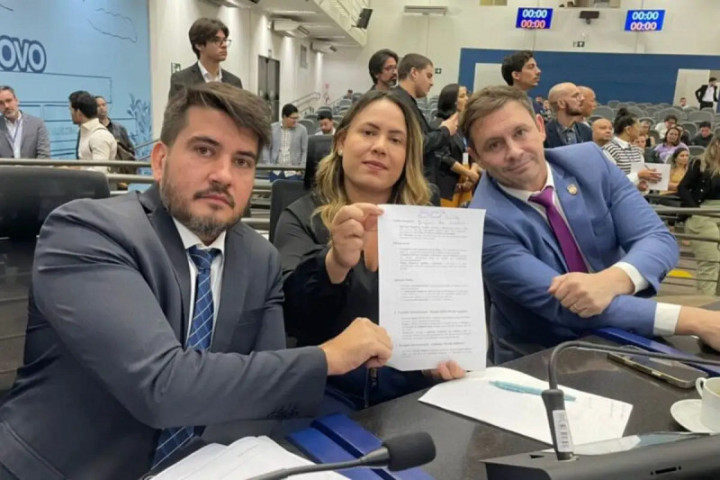 Vereadores que participaram da criação do projeto de lei (Foto: divulgação/Câmara Municipal)