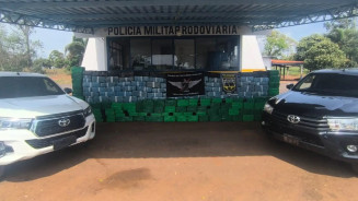Polícia apreende maconha avaliada em R$ 8 milhões escondida em caminhonete