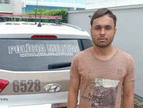     Davi Piazza, preso em Florianópolis (Reprodução/PMSC)