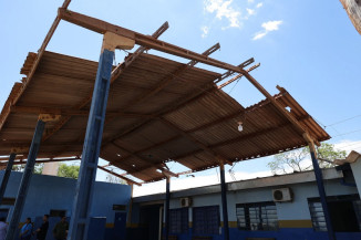 A força dos ventos causou danos estruturais em diversos pontos da escola municipal rural – Fotos: A. Frota